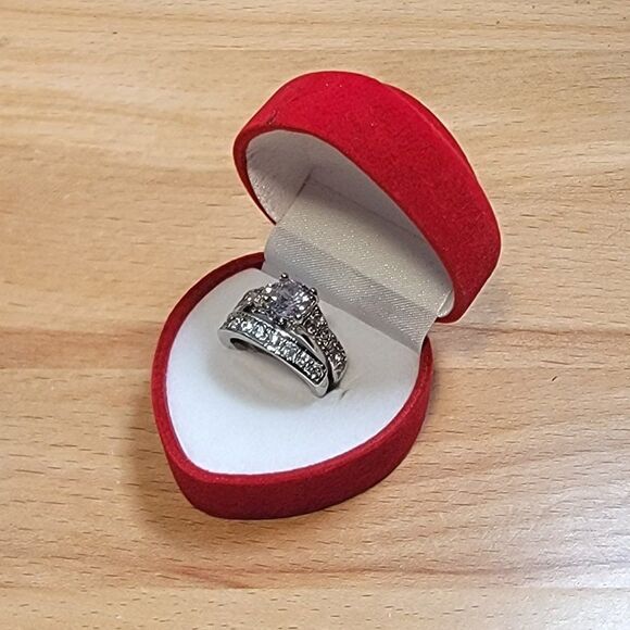 Personalized Heart Ring Box - Custom Engraved Ring Box - Handwriting Ring Box - Picture 2 of 6